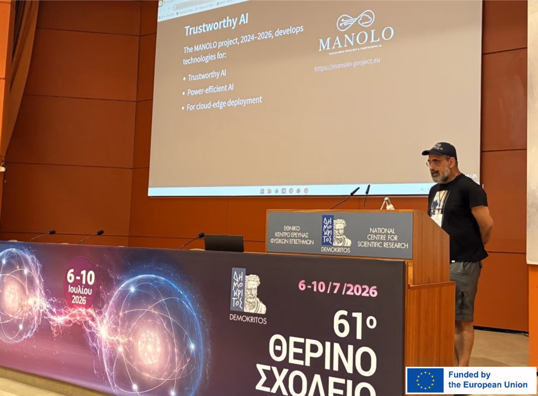 Thumbnail image of the post: MANOLO showcases Trustworthy AI approaches at the 61st Summer School of NCSR Demokritos.